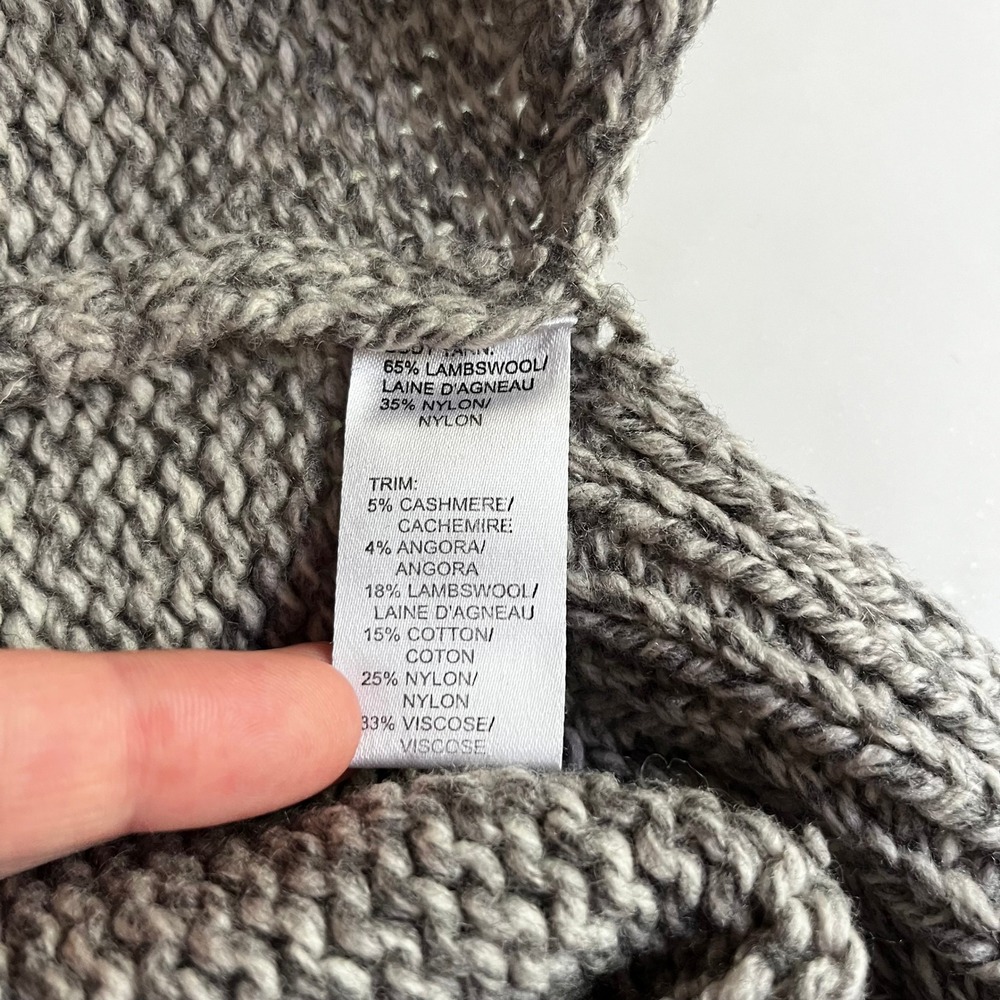 Trovata Birds of Paradis Lambswool Chunky Knit Turtleneck Sweater Gray size XS - Picture 12 of 12